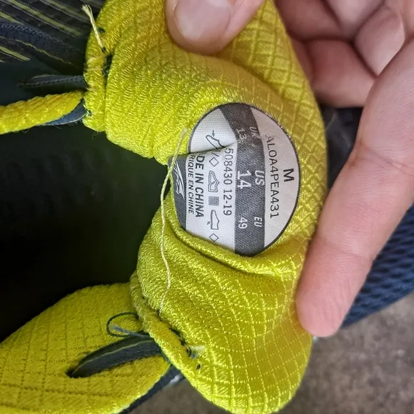 Altra Provision 4.0 Men's Size 14 Running Shoes Blue Yellow Foot Shape