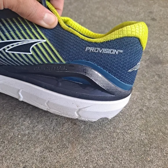 Altra Provision 4.0 Men's Size 14 Running Shoes Blue Yellow Foot Shape