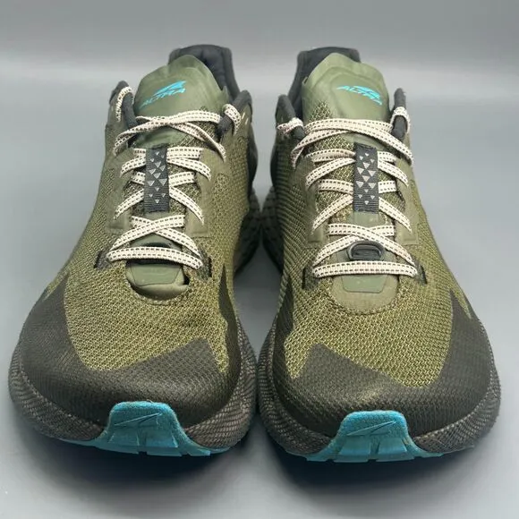 Altra Timp 4 Men's 10 Olive Green Lace-Up Low Top Athletic Running Sneakers