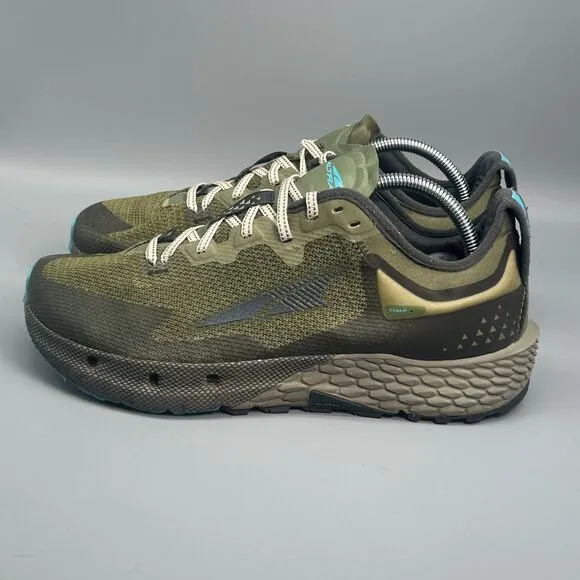 Altra Timp 4 Men's 10 Olive Green Lace-Up Low Top Athletic Running Sneakers