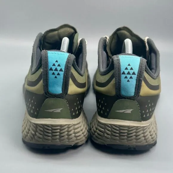 Altra Timp 4 Men's 10 Olive Green Lace-Up Low Top Athletic Running Sneakers
