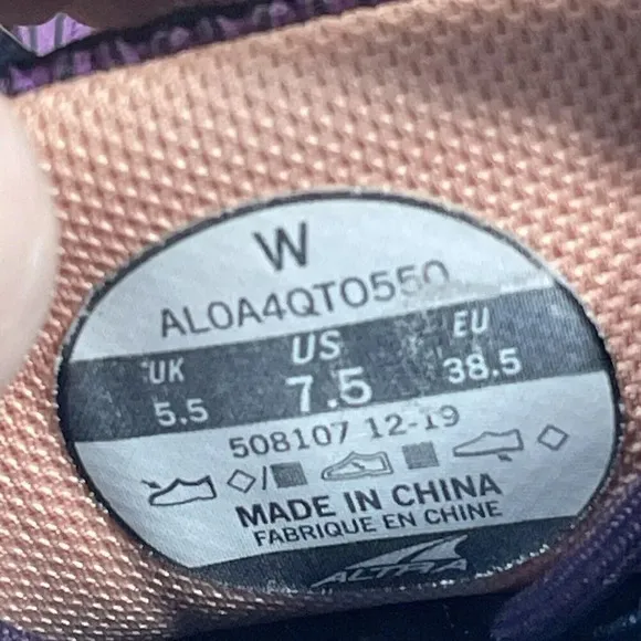 Altra Viho Womens Size 7.5 Shoes Road Running Neutral Trainer Workout Purple