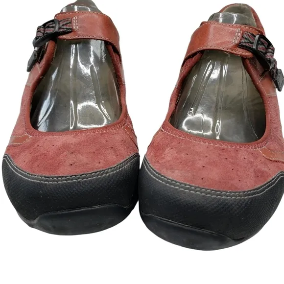Anhu | Burnt Orange Suede Leather Mary Jane Style Comfort Outdoor Shoes 8.5