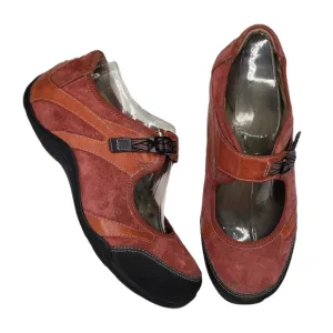 Anhu | Burnt Orange Suede Leather Mary Jane Style Comfort Outdoor Shoes 8.5