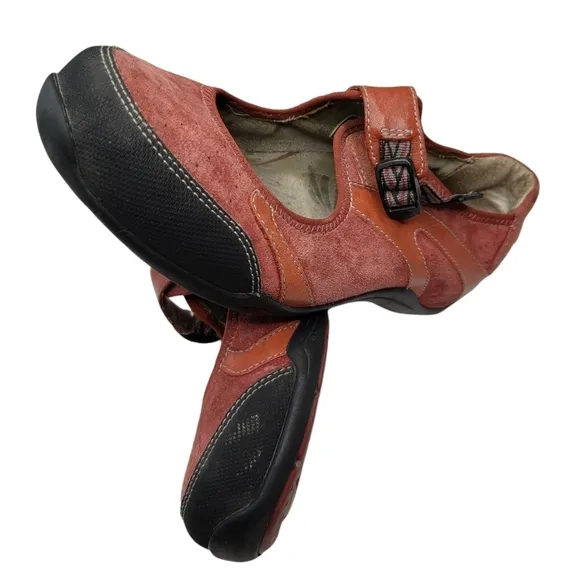 Anhu | Burnt Orange Suede Leather Mary Jane Style Comfort Outdoor Shoes 8.5