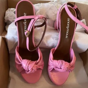 Anonymous Copenhagen new in box Candy Pink heeled leather shoes