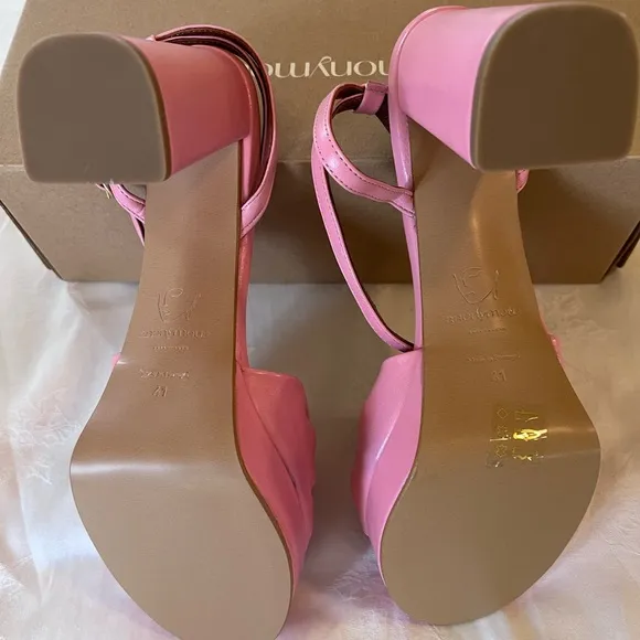 Anonymous Copenhagen new in box Candy Pink heeled leather shoes