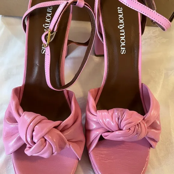 Anonymous Copenhagen new in box Candy Pink heeled leather shoes
