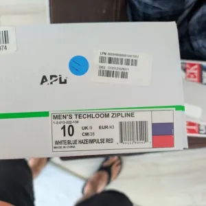APL Mens Techloom Zipline - Size 10 - White/Blue Haze/Impulse Red