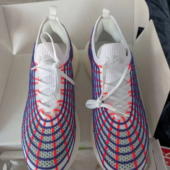 APL Mens Techloom Zipline - Size 10 - White/Blue Haze/Impulse Red