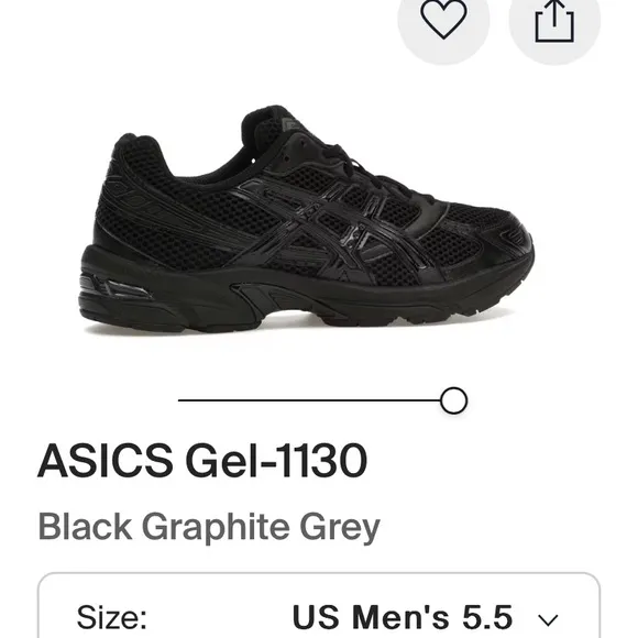 Asics Black Athletic Shoes with GEL Cushioning