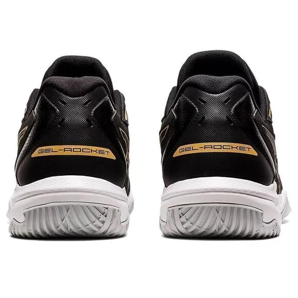 ASICS GEL-Rocket 10 Volleyball Shoes Men’s Size 11.5 Black/Gold 1071A054-002 NWB