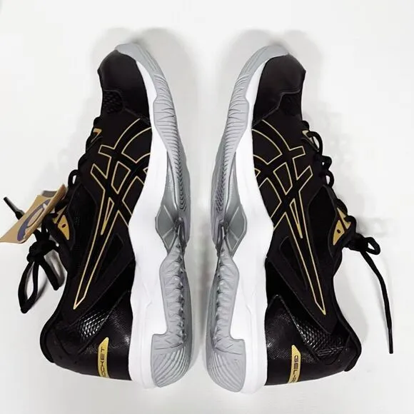 ASICS GEL-Rocket 10 Volleyball Shoes Men’s Size 11.5 Black/Gold 1071A054-002 NWB
