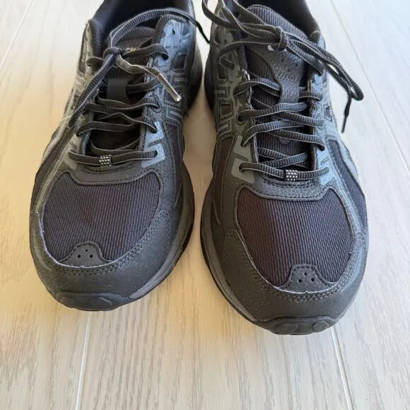 Asics Gel Venture 6 Running Shoes - Mens Size 12 (4E)- Black/Gray - T7G3N USED