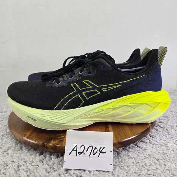 Asics Novablast 4 Black Blue Expanse Athletic Gym Road Running Shoes Mens 12