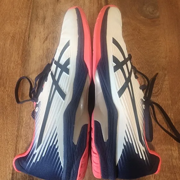 Asics Solution Speed FF White/Peacoat Tennis Pickleball Shoes Womens Size 10