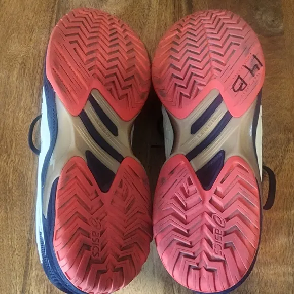 Asics Solution Speed FF White/Peacoat Tennis Pickleball Shoes Womens Size 10