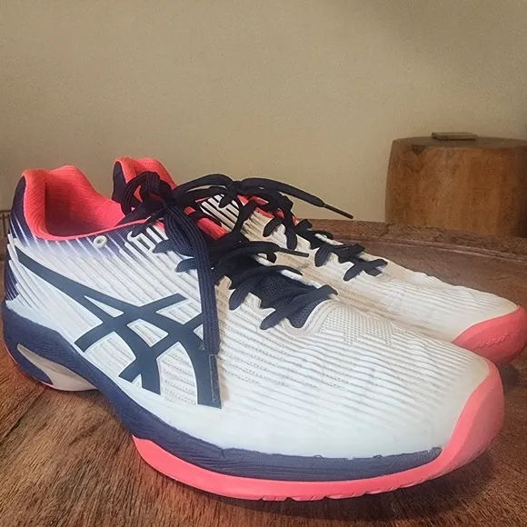 Asics Solution Speed FF White/Peacoat Tennis Pickleball Shoes Womens Size 10