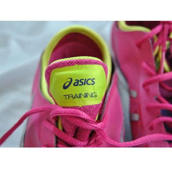 Asics Training Shoes Pink Neon Size 11.5 Mens