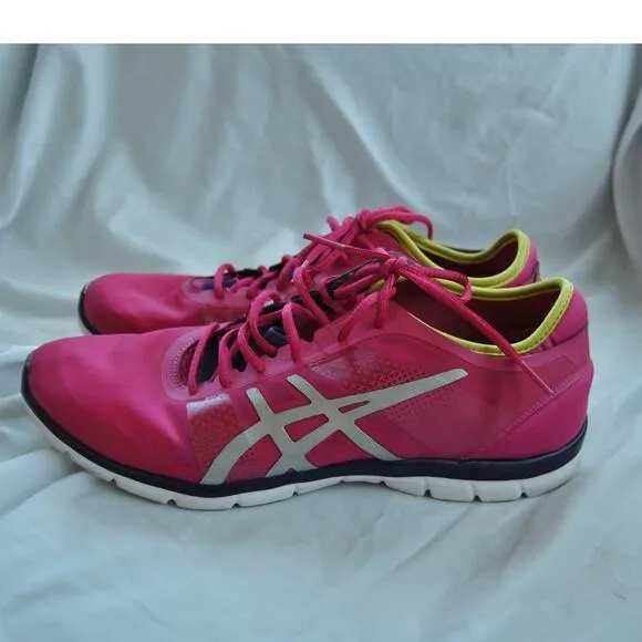 Asics Training Shoes Pink Neon Size 11.5 Mens