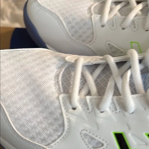 Asics White and Blue Athletic Shoes with Mesh Upper Gel Rocket 11