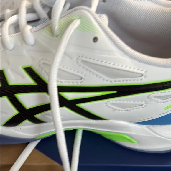 Asics White and Blue Athletic Shoes with Mesh Upper Gel Rocket 11