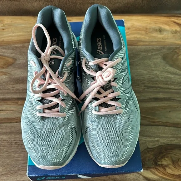 ASICS Women Gel Nimbus 20 Running Shoes NWT SZ 9 seashell pink gray white NIB