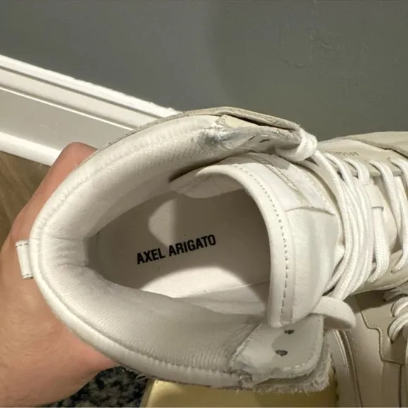 Axel Arigato High Top White Leather Dice Hi Men’s Sneakers Size 11