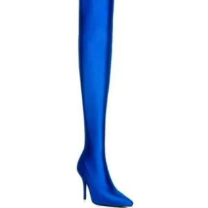 AZALEA WANG &quot; STILLETTO STALLION &quot; - BLUE  BOOT ( BRAND NEW !!!!!!!!!!!!!