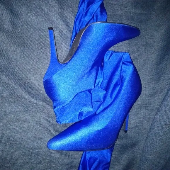 AZALEA WANG &quot; STILLETTO STALLION &quot; - BLUE  BOOT ( BRAND NEW !!!!!!!!!!!!!