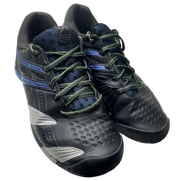 Babolat Vibrakill Men's Sz 11 Blue Black Green Michelin Non Marking Tennis Shoes