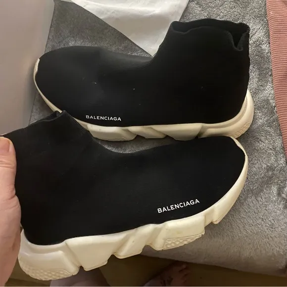 Balenciaga Knit Black Fabric Sneakers