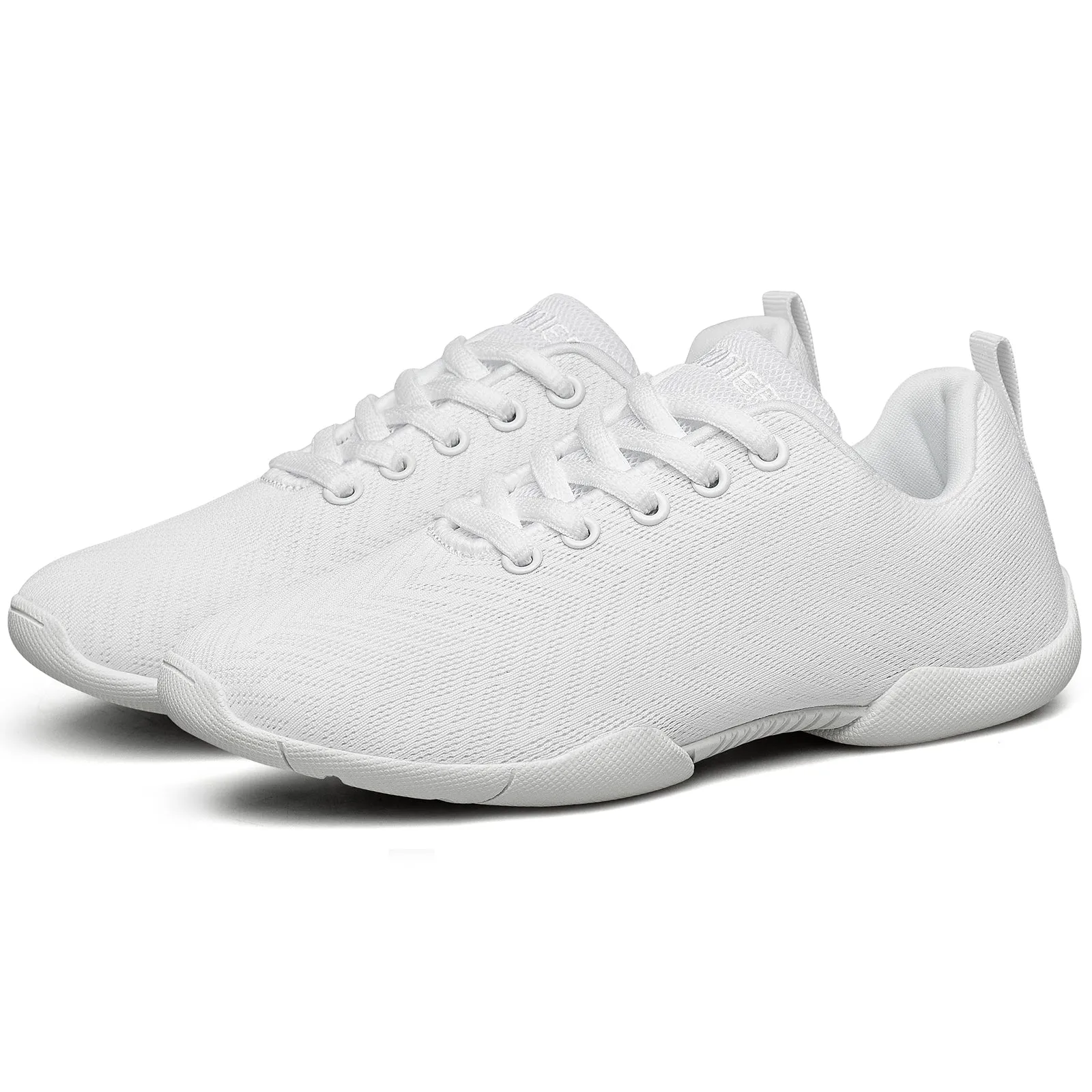 BAXINIER Girls White Cheerleading Shoes Breathable Youth Cheer Competition Sneakers Athletic Training Dance Tennis Walking Shoes