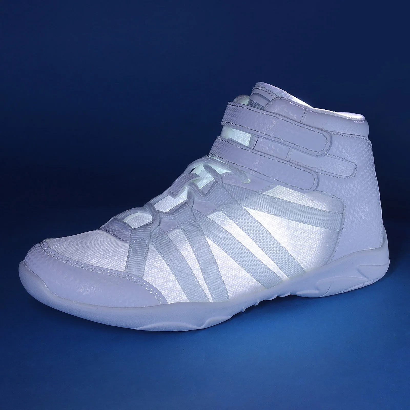 BAXINIER Girls White High Top Cheerleading Shoes Lightweight Youth Cheer Competition Sneakers Training Dance Tennis Shoes