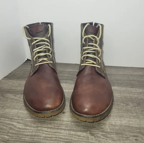 Bed Stu DELANO Leather Ankle Boots Teak Brown Suede Men's 10.5 Distressed