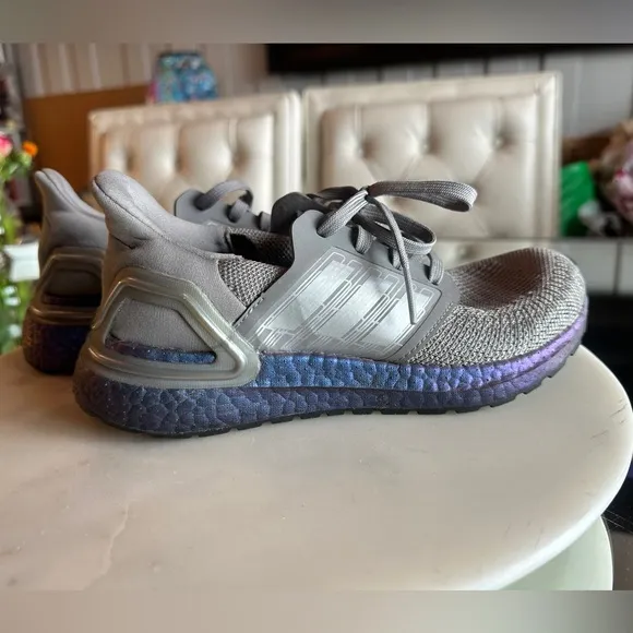Big Kids Youth Adidas UltraBoost 20 5 Dash Grey Iridescent NASA Running Shoes