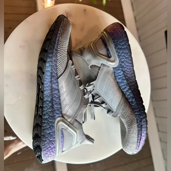 Big Kids Youth Adidas UltraBoost 20 5 Dash Grey Iridescent NASA Running Shoes
