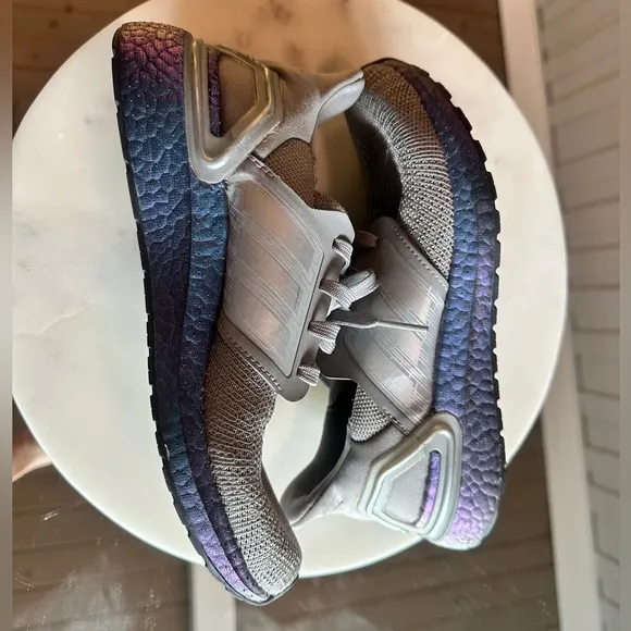 Big Kids Youth Adidas UltraBoost 20 5 Dash Grey Iridescent NASA Running Shoes