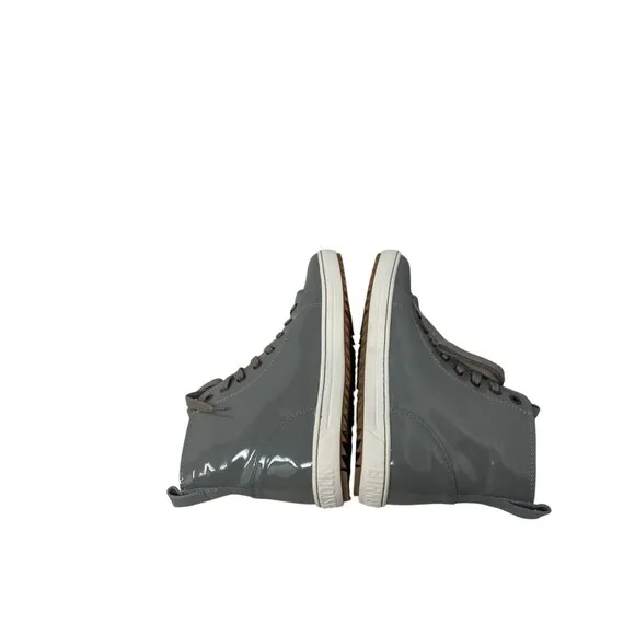 Birkenstock High Top Shoes Sneakers Women's Size 5 Bartlett Patent Leather Gray