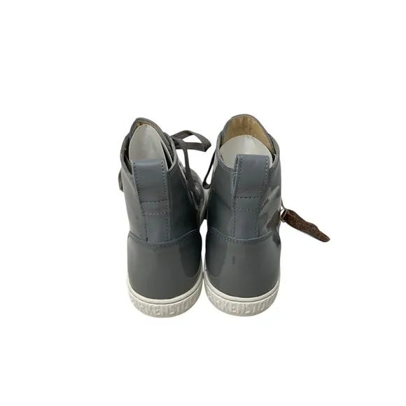 Birkenstock High Top Shoes Sneakers Women's Size 5 Bartlett Patent Leather Gray
