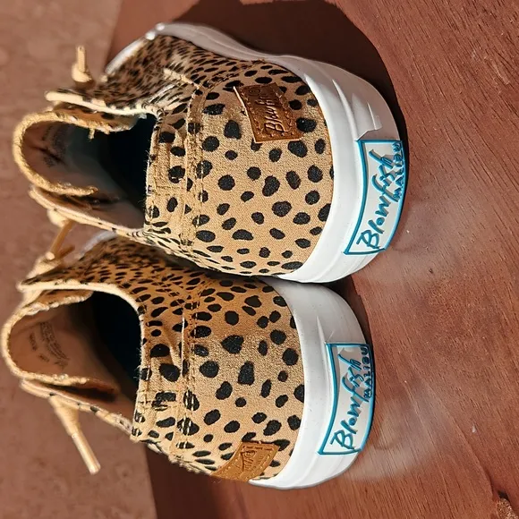 Blowfish Malibu Maxine Cheetah Leopard Print Slip-on Sneakers Tennis Shoes 9