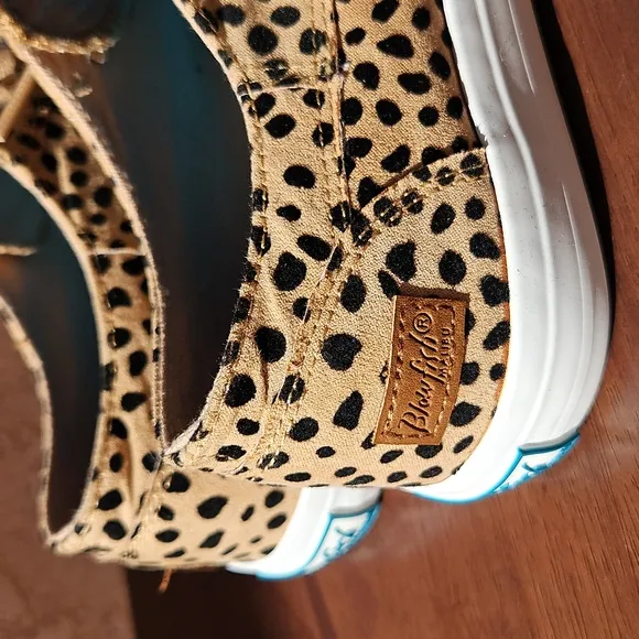 Blowfish Malibu Maxine Cheetah Leopard Print Slip-on Sneakers Tennis Shoes 9