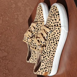Blowfish Malibu Maxine Cheetah Leopard Print Slip-on Sneakers Tennis Shoes 9