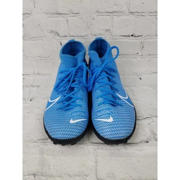 Boys Nike AT8156-414 Mercurial Size Superfly 5Y‎ Blue Football Shoes Cleats