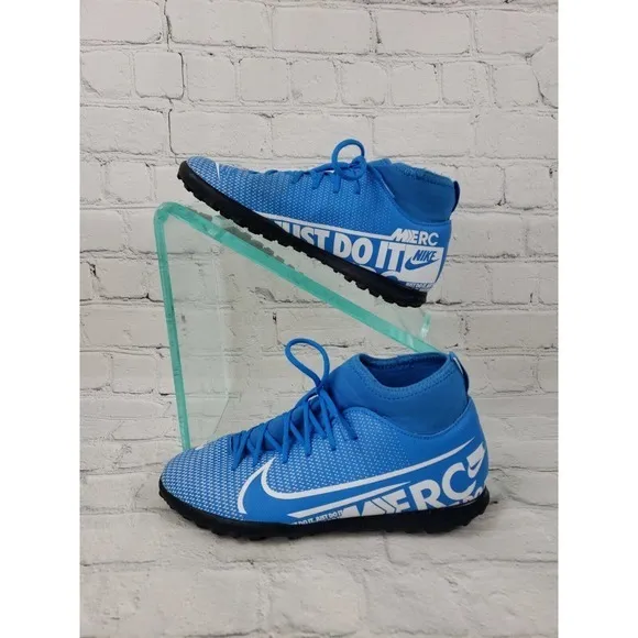 Boys Nike AT8156-414 Mercurial Size Superfly 5Y‎ Blue Football Shoes Cleats