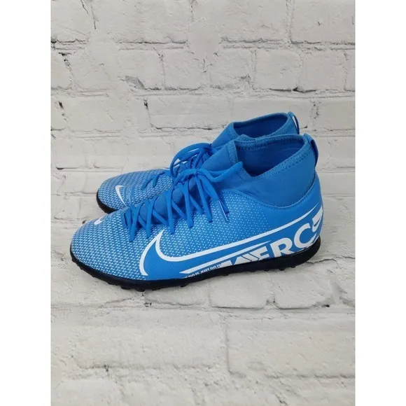 Boys Nike AT8156-414 Mercurial Size Superfly 5Y‎ Blue Football Shoes Cleats