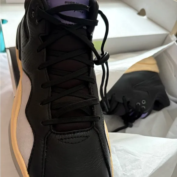Brandblack Dirty Villain Black, tan, purple, and Gray Sneakers