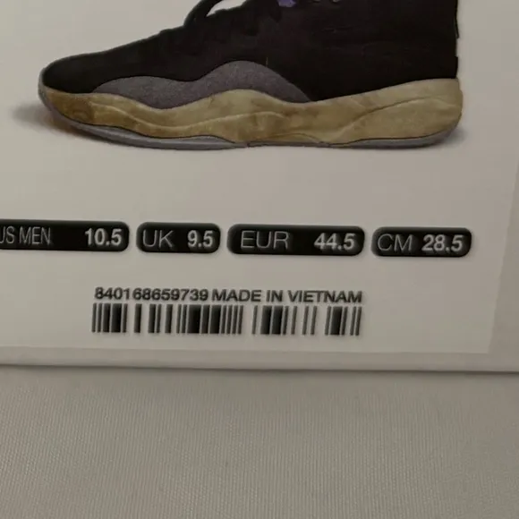Brandblack Dirty Villain Black, tan, purple, and Gray Sneakers