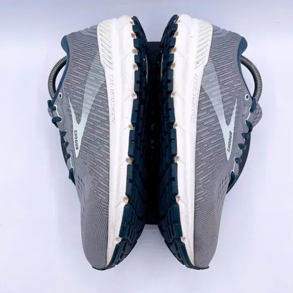 Brooks Addiction GTS 15 Shoes Womens size 10.5 Grey Aqua Road Walking 1203521B09