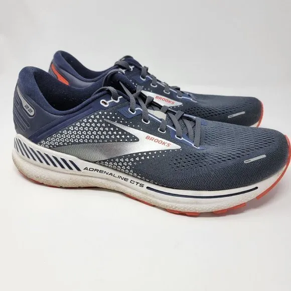 Brooks Adrenaline GTS 22 Men's Size 12 Road Running Shoes Blue Peacoat/India Ink